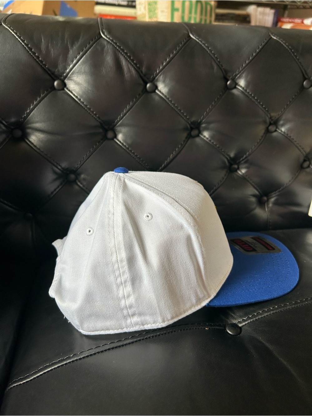 LA Dodgers Snapback Hat White Blue Gold Sparkle Embroidered OTTO Classic Fit Cap - Picture 7 of 8